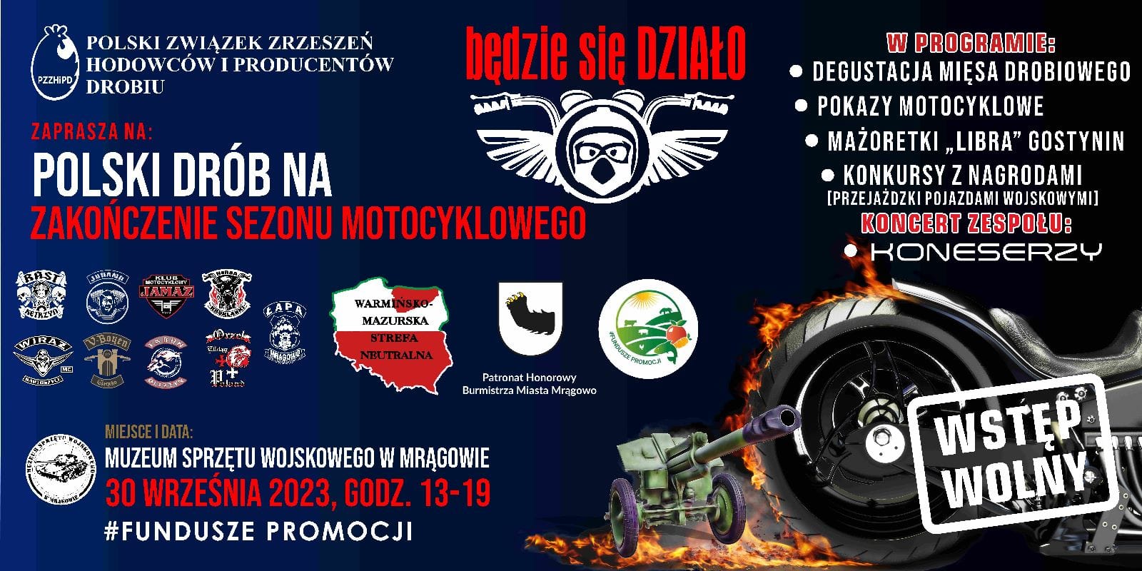 Motocyklowe zakończenie sezonu w Mrągowie